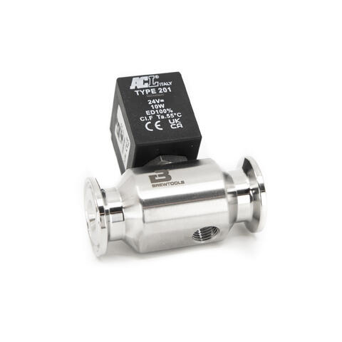 Solenoid valve, TC34mm+M12, NC, DC24V 0-3 bar, 4.5mm orifice