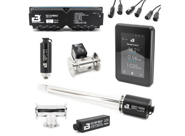 FCS Starter Kit, Pro Tanks w/Density Temp, Spunding, Density, Tiny Relay++ 