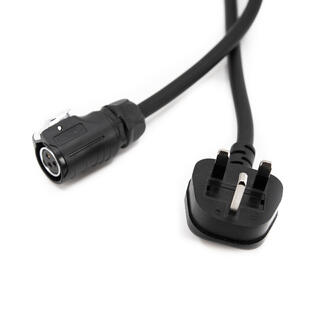 Power cable, 2m, BS1363 (UK) LP20 3-pin female, 3x1.5mm2