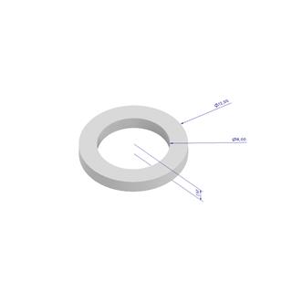 Gasket, 12x8x1.5mm, 2 pcs For inline sensor and O2/Co2 stone