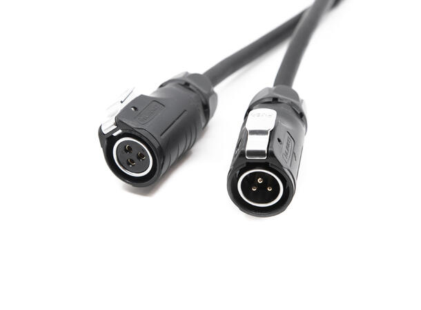 Power cable, 10A, LP20-3-pin, 2m LP20 3-pin male+female, 3x1.5mm2 