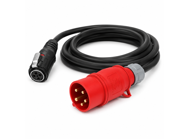 Power cable, 5m, CEE 400V 3ph, 16A LP24 5-pin female, 5x1.5mm2 