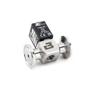 Solenoid valve, TC34mm+M12, NC, DC24V 0-3 bar, 2.0mm orifice