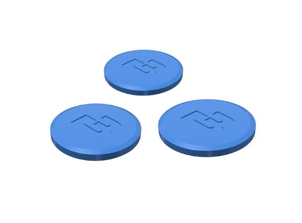 TC Caps, 3", 3-pack Blue Silicone 