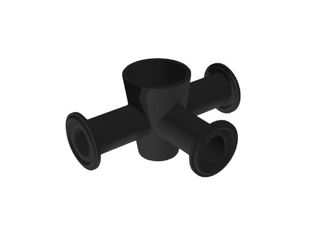 CleanCore 3-Way Valve EPDM Liner DN15 Black, Injection Molded EPDM 