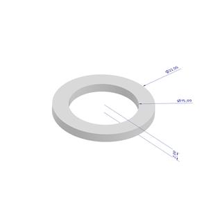 Gasket, 22x15x2mm, 2 pcs For pump fittings