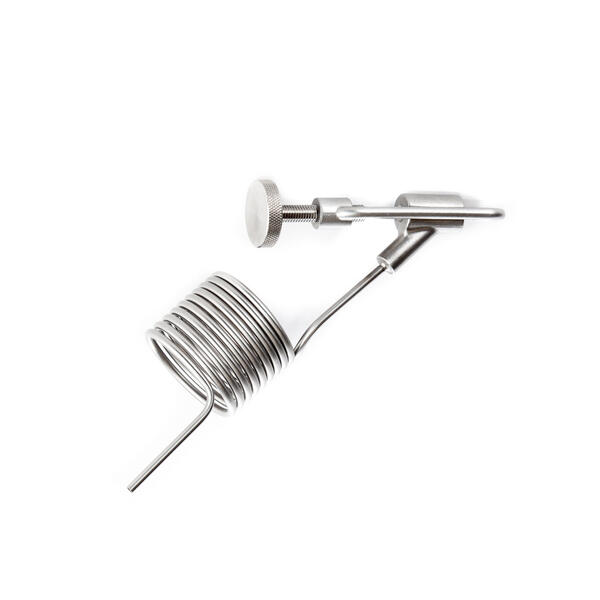 Coil for sample valve Reduces foam under pressure