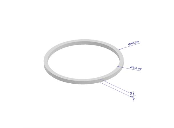 Gasket, 56x62x3mm, 2 pcs For TC 2"  weldless flange 