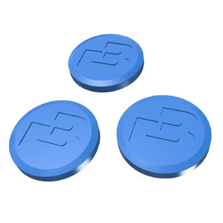 TC Caps, 2", 3-pack Blue Silicone