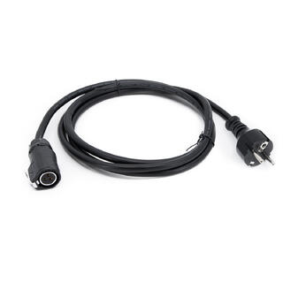Power cable, 10A, 2m, Schuko LP20 3-pin female, 3x1.5mm2