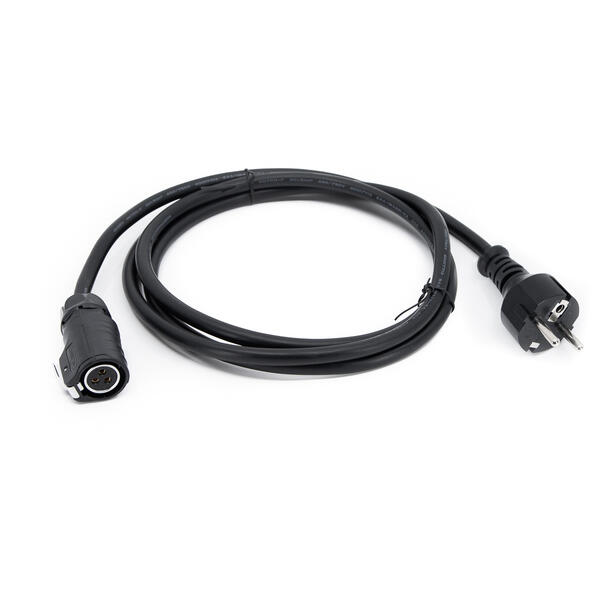 Power cable, 10A, 2m, Schuko LP20 3-pin female, 3x1.5mm2
