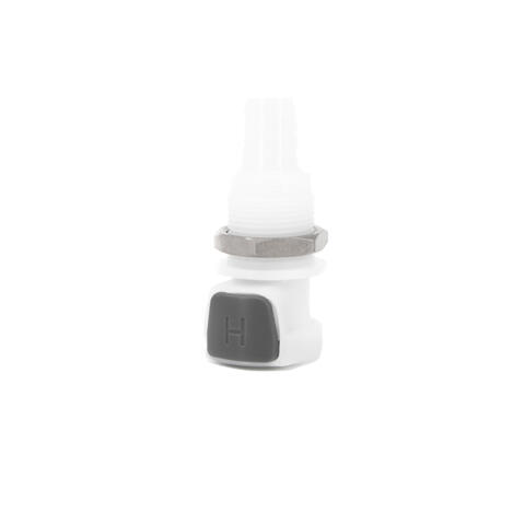Quick connector, F to 10mm barb (panel) Leak free connectors