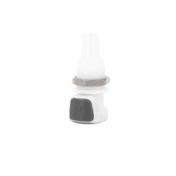 Quick connector, F to 10mm barb (panel) Leak free connectors