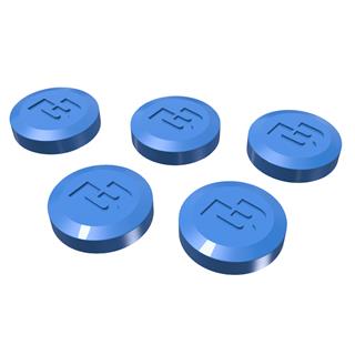 TC Caps, 34mm, 5-pack Blue Silicone