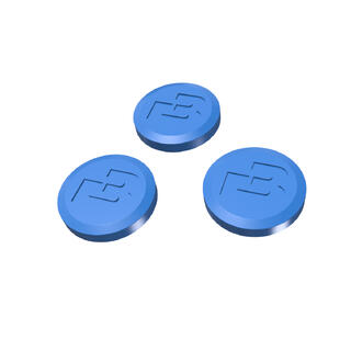 TC Caps, 1.5", 3-pack Blue Silicone