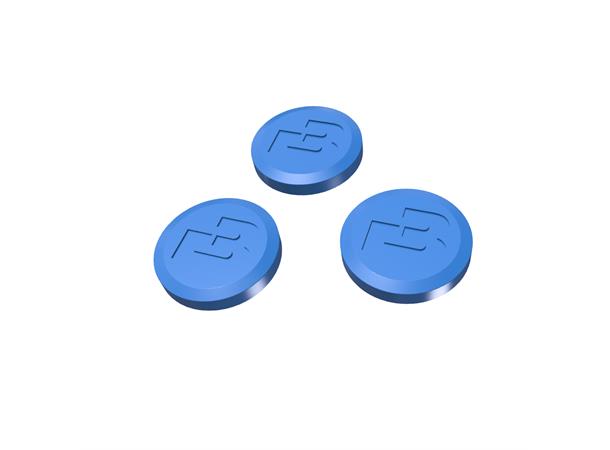 TC Caps, 1.5", 3-pack Blue Silicone 