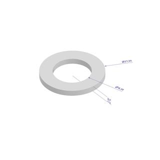 Gasket, 27x16x2.5mm, 2 pcs For Glykol chiller fittings