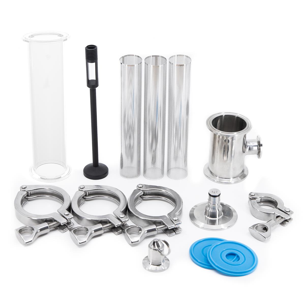 Inline Filter Kit, 2" Ball Lock For postfermentation filtration etc
