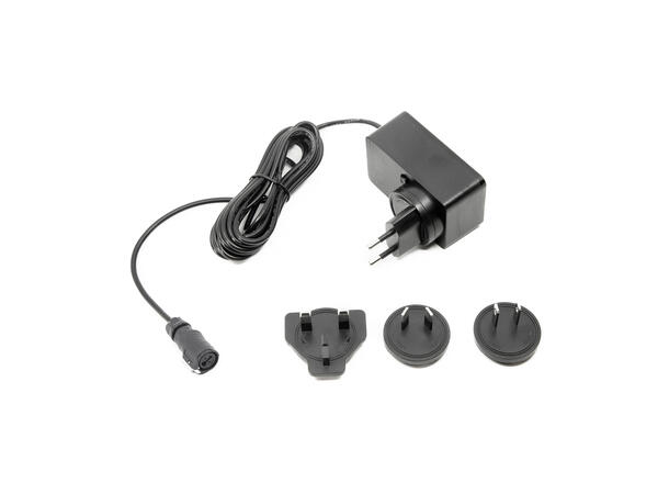 Power Supply, 24V 40W, 3 meter, Global 110-240V, Global adapters included 