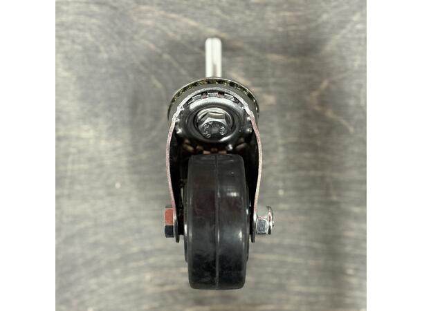 Caster wheel, Rubber, 3" with brake, M10 Swiveling wheel with brake 