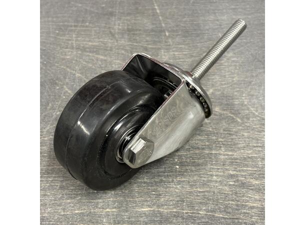 Caster wheel, Rubber, 3" w/o brake, M10 Swiveling wheel without brake 
