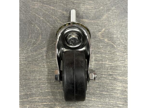 Caster wheel, Rubber, 3" w/o brake, M10 Swiveling wheel without brake 